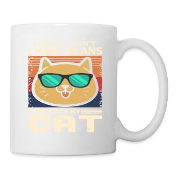 Sorry I Can't I Have Plans With My Cat T-Shirt - Tasse - Weiß - Rechts