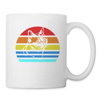 Retro Vintage Thai Cat T-Shirt Present Gift - Tasse - Weiß - Rechts