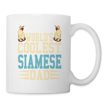 World's Coolest Siamese Dad Cat Lover T-Shirt - Mug - white - Right