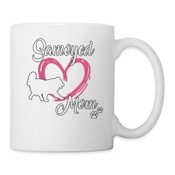 Samoyed Mom süßes Samojeden Frauchen Gassi - Tasse - Weiß - Rechts