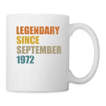 Né en septembre 1972 50 ans 50s 50e anniversaire - Mug blanc - blanc - Droite