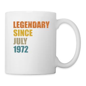 Né en juillet 1972 50 ans 50s 50e anniversaire - Mug blanc - blanc - Droite