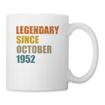 Born October 1952 70 years 70s 70th birthday - Mug - white - Right
