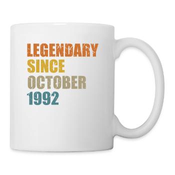 Né en octobre 1992 30 ans 30s 30e anniversaire - Mug blanc - blanc - Droite