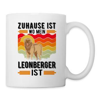 Zuhause ist wo mein Leonberger ist - Tasse - Weiß - Rechts