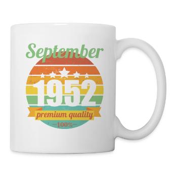 Born September 1952 70 years 70s 70th birthday - Mug - white - Right