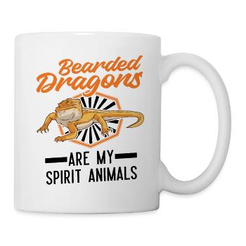 Les dragons barbus sont mes animaux spirituels Dragon barbu - Mug blanc - blanc - Droite