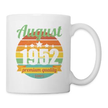 Born August 1952 70 years 70s 70th birthday - Mug - white - Right