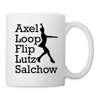 Funny Ice Figure Skating Jumps Fan Lover - Tasse - Weiß - Rechts