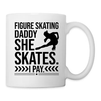 Figure Skating Daddy Funny Ice Skater - Tasse - Weiß - Rechts