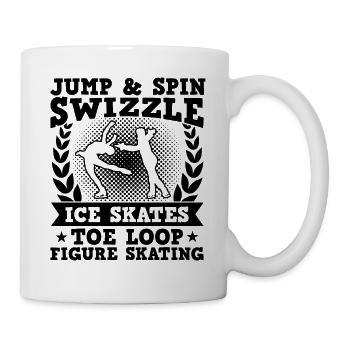 Jump And Spin Funny Ice Skating Quotes - Mug - white - Right
