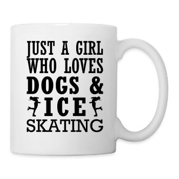 Just A Girl Who Loves Dogs And Ice Skating - Mug - white - Right