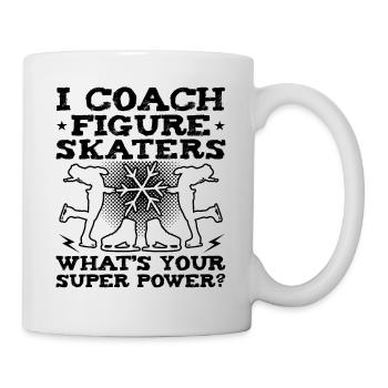 I Coach Figure Skaters Funny Ice Skating - Mug - white - Right
