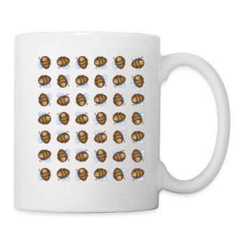 Lustige dicke Hummel - Tasse - Weiß - Rechts