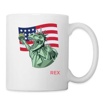 Amerisaurus Rex Jeunes dinosaures patriotiques - Mug blanc - blanc - Droite