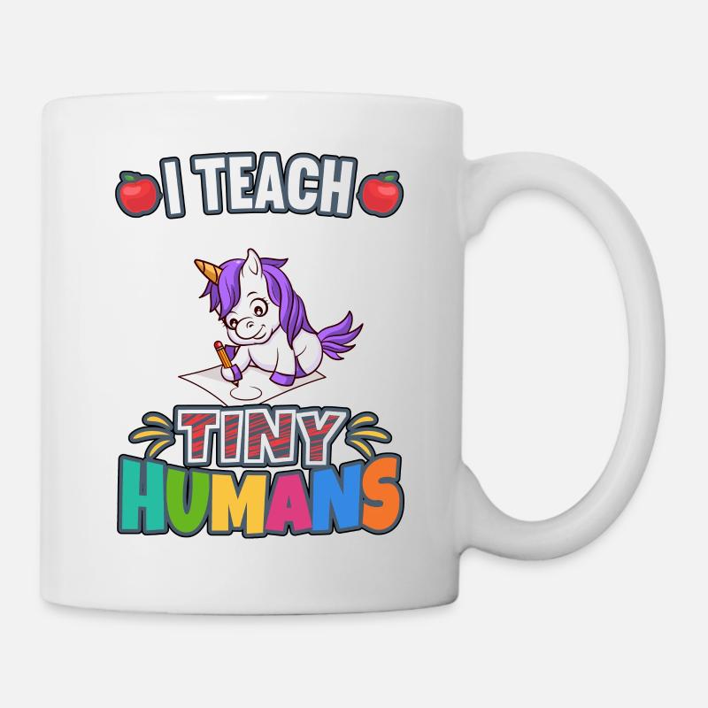 I Teach Tiny Humans Elementary School Teacher - Tasse - Weiß
