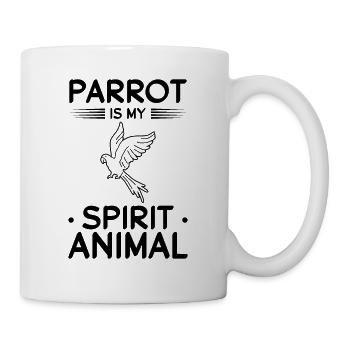 Papagei ist mein Geist Tier Papagei Vogelliebhaber - Tasse - Weiß - Rechts
