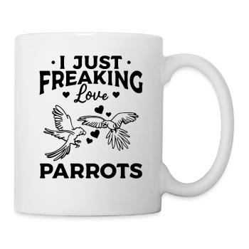 Parrot Bird Lover I just love parrots - Mug - white - Right