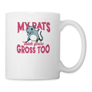 Rat Rongeur Animal de compagnie Propriétaires de rats Rat domestique Rat domestique - Mug blanc - blanc - Droite