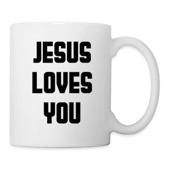 Jésus vous aime - Mug blanc - blanc - Droite