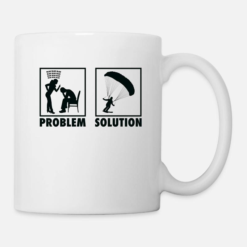 Parachutisme Parachutisme Skydiver Statement Problem - Mug blanc - blanc