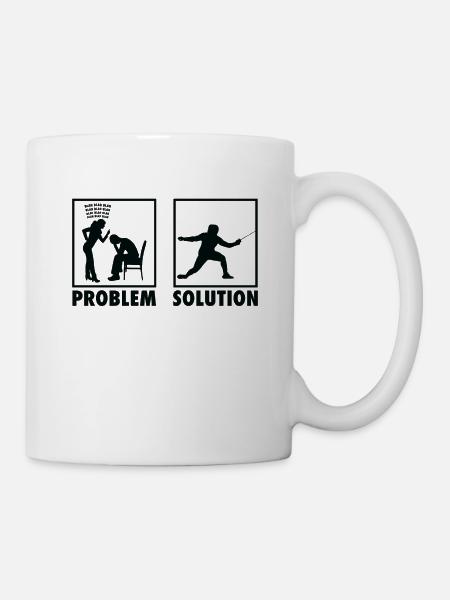 Clôture Fencer Statement Solution au problème. - Mug blanc - blanc