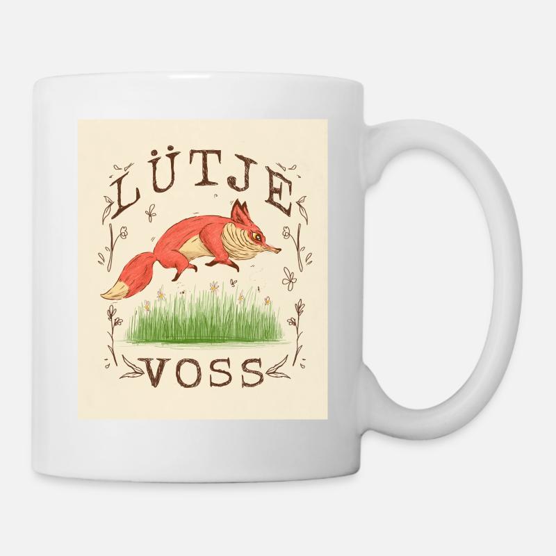 Lütje Voss Petit renard bas-allemand - Mug blanc - blanc