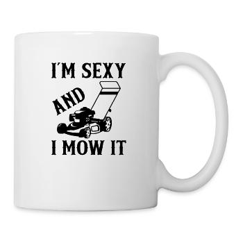 Mowing lawn Lawn mower Gardener Garden saying - Mug - white - Right