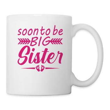 Bientôt Grande Sœur Enceinte Maman Grossesse - Mug blanc - blanc - Droite
