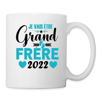 Grand-frère 2022 Idée Cadeau De Grossesse Big Bro - Mug blanc - blanc - Droite