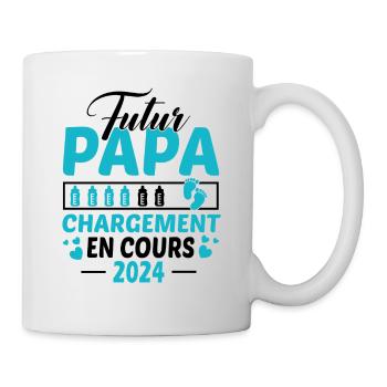 Futur Papa 2024 Idée Cadeau Annonce Grossesse - Mug blanc - blanc - Droite