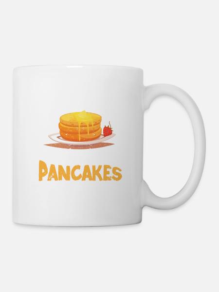 Läuft für Pfannkuchen Lustig Pfannkuchen Laufen - Tasse - Weiß