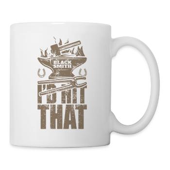J’aurais frappé ce drôle de forgeron métallurgiste - Mug blanc - blanc - Droite