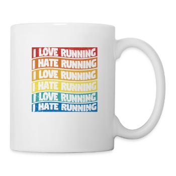 I love running hate runner lovers runner - Mug - white - Right