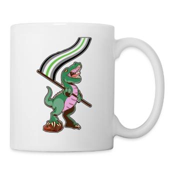 LGBTQ Flag - Dinosaur Agender - Mug - white - Right