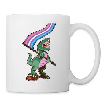 LGBTQ-Flagge - Dinosaurierbär - Tasse - Weiß - Rechts