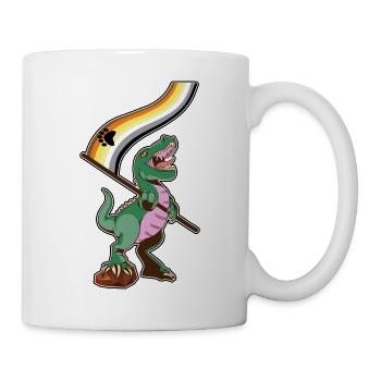 LGBTQ-Flagge - Dinosaurierbär - Tasse - Weiß - Rechts