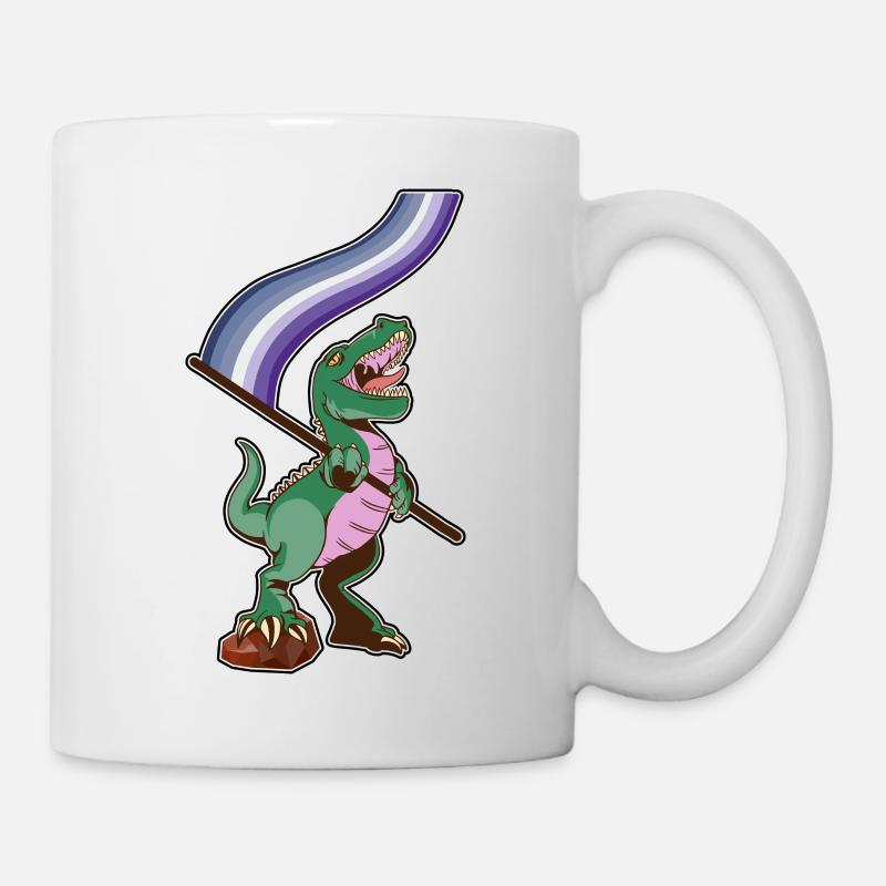 Drapeau LGBTQ - Dinosaur Butch Lesbienne - Mug blanc - blanc