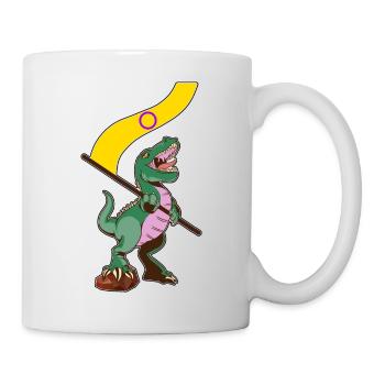 Drapeau LGBTQ - Dinosaure intersexuel - Mug blanc - blanc - Droite