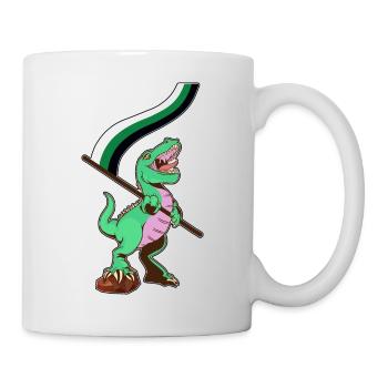 LGBTQ-Flagge - Dinosaurier Neutrois - Tasse - Weiß - Rechts