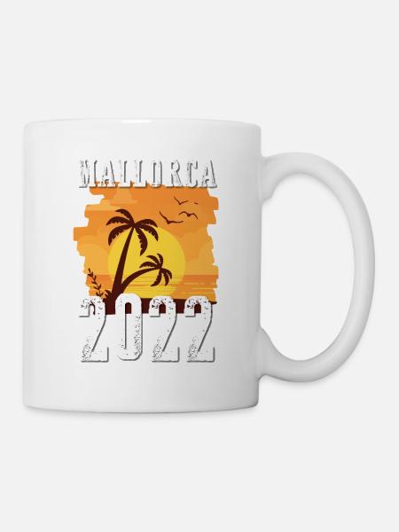 Majorque 2022 Palmiers - Mug blanc - blanc