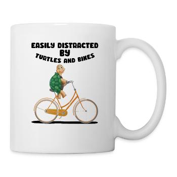 Schildkröten Und Fahrräder Fahrrad Meeresbiologe - Tasse - Weiß - Rechts