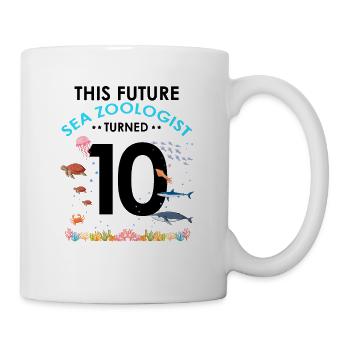 Future zooologist Birthday 10 Ten years - Mug - white - Right