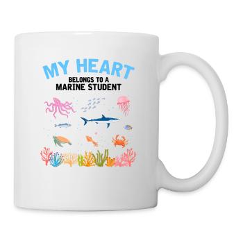 Le cœur appartient au scientifique marin Biologiste marin - Mug blanc - blanc - Droite