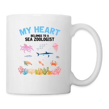 Heart belongs to marine zoologist Marine Biology Sea - Mug - white - Right