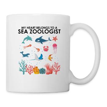 Heart belongs to marine zoologist Marine Biology Sea - Mug - white - Right