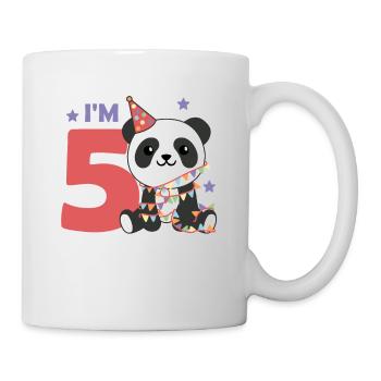 Panda for the fifth birthday for children 5 years - Mug - white - Right