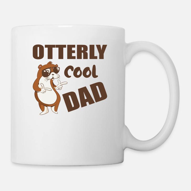 Otterly cool dad funny fathers Day gift - Tasse - Weiß