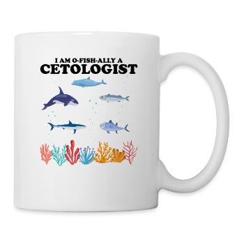 Offizieller Cetologe Cetologie Meeresbiologe Meer - Tasse - Weiß - Rechts