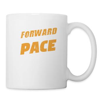 Vorwärts ist ein Tempo Langsam Laufen Lustig - Tasse - Weiß - Rechts
